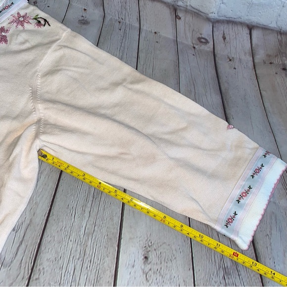 Storybook Knits “Pretty In Pink” Embroidered Floral Cardigan Sweater Sz 3XL - Picture 10 of 12